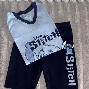 Disney Stitch Biker Shorts Size M and Oversized T Shirt Size S Set 💙